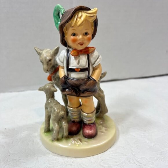 Vintage Goebel Hummel "Little Goat Herder" Boy w/GoatsFigurine #1689
